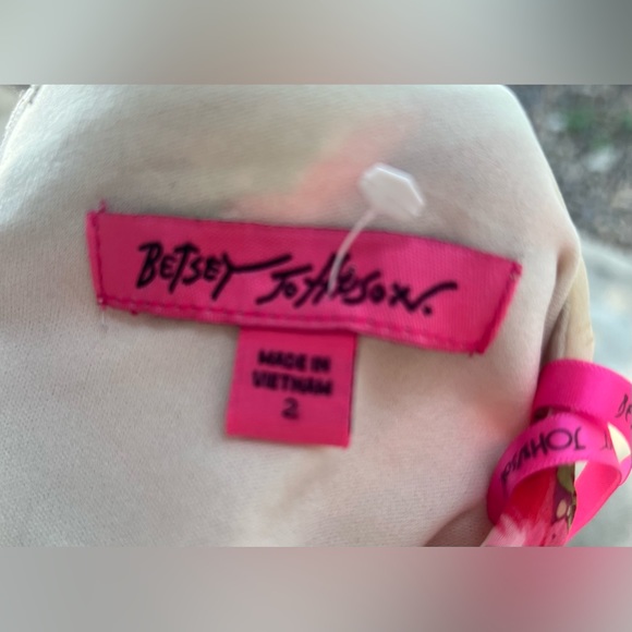 Betsey Johnson short dress Bambi boho pink roses polyester chiffon size 2 - Picture 8 of 10